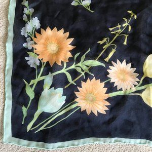 Silk Chiffon Floral Scarf Timeless Piece